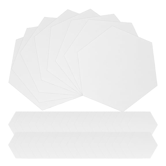 Greenadscape 100Pcs Pattern Paper for Sewing and Quilting with Hexagon Shape White