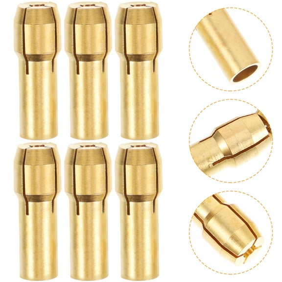 Greenadscape 10Pcs Copper Collet Drill Chuck for Die Grinder Accessories Industrial Use