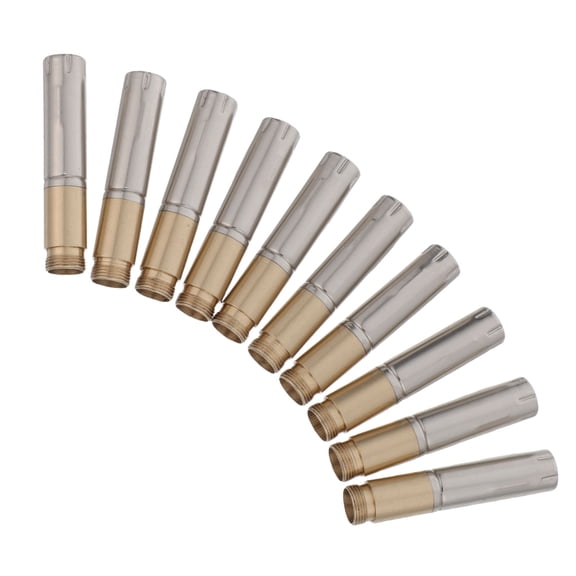 Greenadscape 10Pcs Smooth Writing Replacement Tip for Ballpoint Pen Metal Core with External Thread in Golden