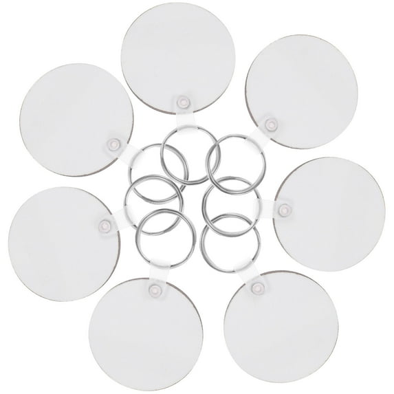 Greenadscape 10Pcs Sublimation Blank Keychains Bulk for DIY Crafts White Density Board 1.89X0.12X0.12in