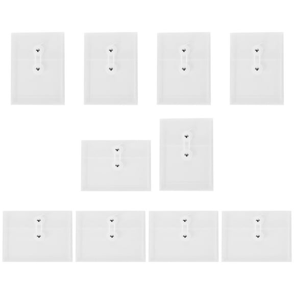 Greenadscape 10Pcs Transparent File Folders for Document Organization and Bill Storage File Pockets