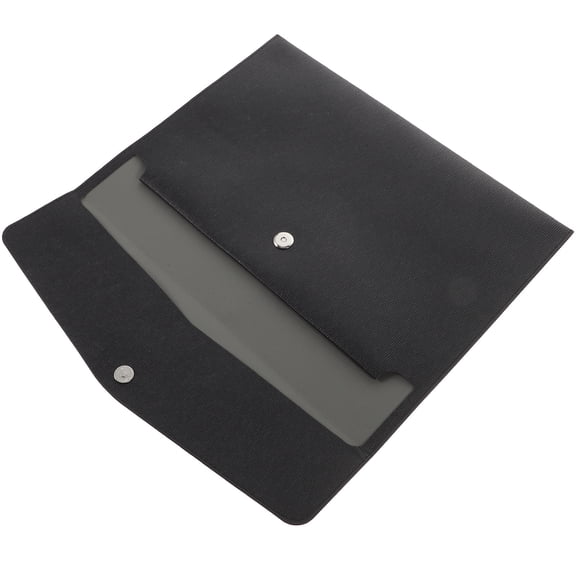 Greenadscape 1Pack Black Leather Envelope Folder Case File Storage Pouch for Professionals 13.05X9.63X0.39in