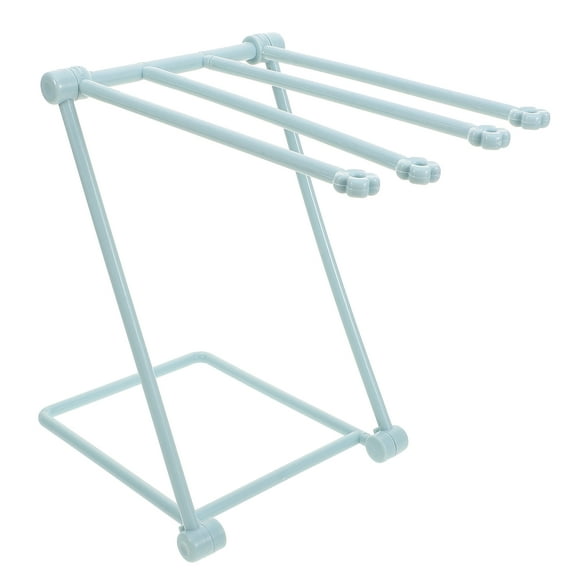 Greenadscape 1Pcs Kitchen Drying Rack for Towels Foldable Blue 20.0x20.0x16.0in Plastic Storage