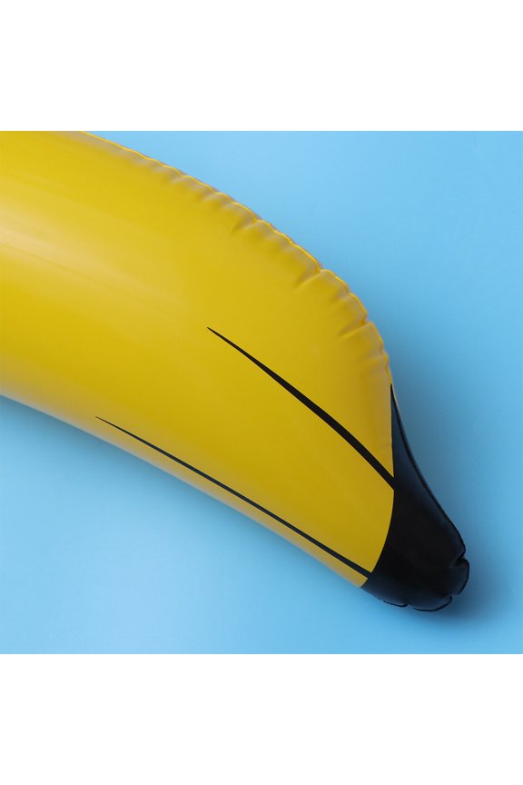 1Pcs Plastic Banana Toy Realistic Design for Office Home Decoration Photo Prop Yellow 68X20X0.15In