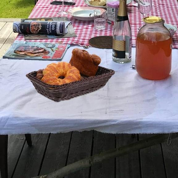 Greenadscape Serving Baskets Black PVC 1Pack 11.81X7.87X2.76In