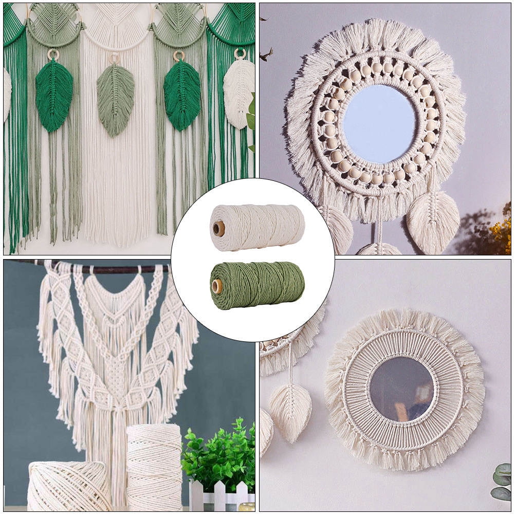 Greenadscape 2 Rolls Cotton Ropes for DIY Projects and Home Decoration ...