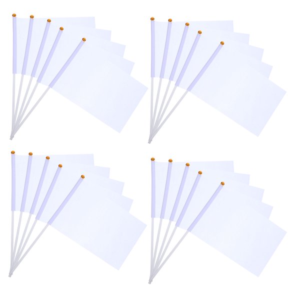 Greenadscape 20-Pack Large Handheld Hand-Waving Flags 5.5x8.3in for Birthday Parties and Celebrations