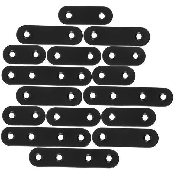Greenadscape 24Pcs Flat Plate Bracket Metal Support for Repair Situations 3.0x0.6x0.1in