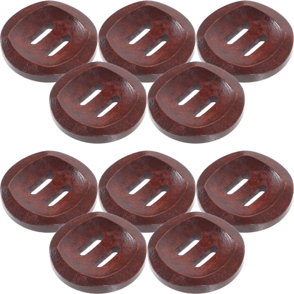 Greenadscape 25Pcs Simple Design Wood Buttons for Fabric and Handicraft Enthusiasts