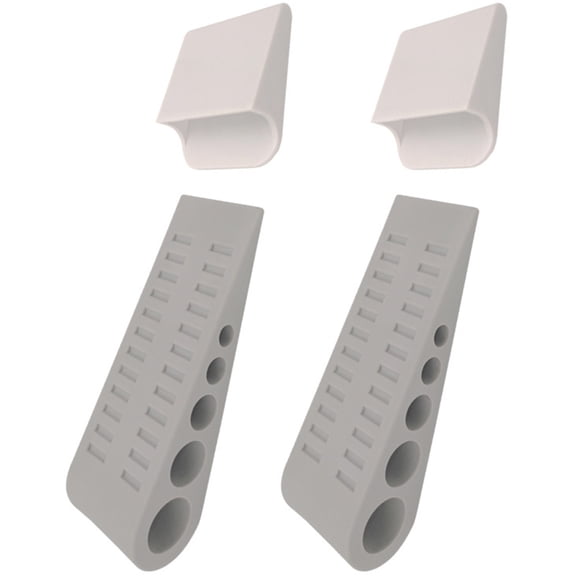 Greenadscape 2Pcs Door Stopper Security Abs Tpr Grey for Bedroom Living Room Kitchen Garage 12.4X1.6in