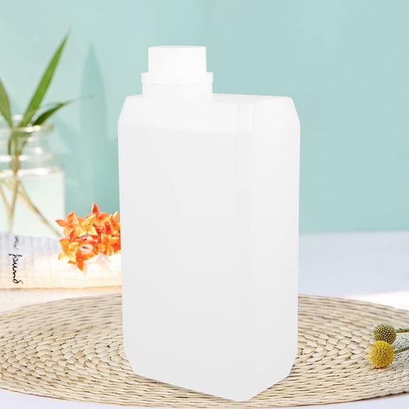 Greenadscape 2-Pack 1000ml HDPE Bottles for Liquid Storage with White Flat Caps, and Leak-Resistant Containers