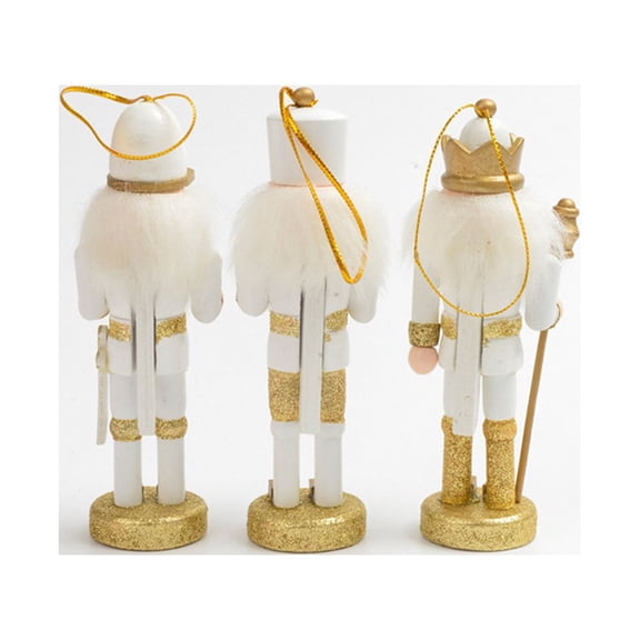 Greenadscape 3-Piece Miniature Nutcracker Ornaments Set for Christmas Tree Holiday Decorations