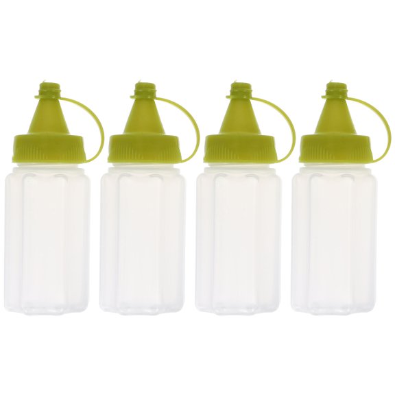 Greenadscape Green Easy Squeeze Salad Dressing Bottles Kitchen Accessories 4 Pack