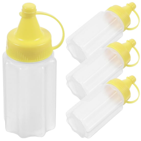 Greenadscape 4Pcs Squeeze Bottles Refillable for Prevent Waste in Home Kitchen Accessories