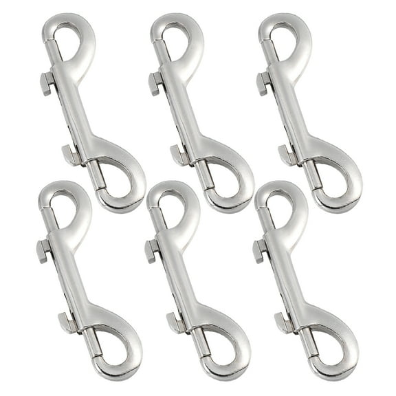 Greenadscape 6Pcs Double Ended Bolt Snap Hooks for Easy Disconnection and Lifting 3.5X0.8X0.1in