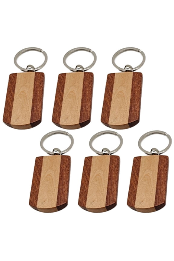 6Pcs Engravable Keychains for DIY Projects 8.5x3x0.8in