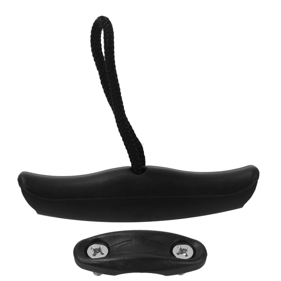 Greenadscape Canoe Handle Kit 1 Set Black Plastic Kayak Carry Handles with Non-slip Groove Design