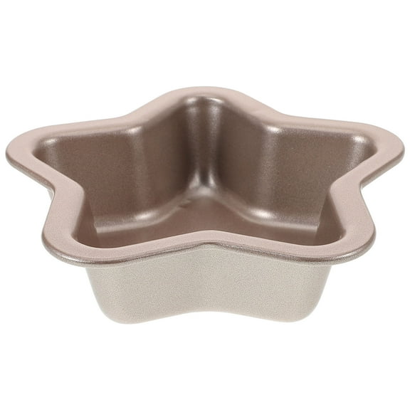 Greenadscape Carbon Steel Cake Mold with PTFE Coating for Baking Perfect for Home Use Golden 6.5 Inches