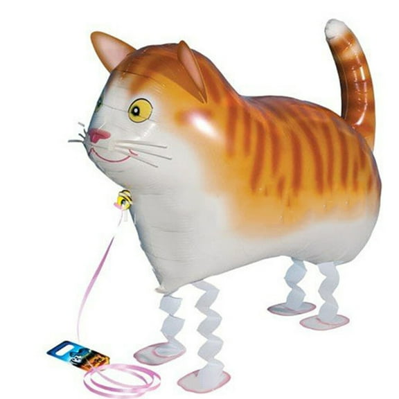 Greenadscape Cat Shape Walking Animal Balloons 5Pcs Self Seal Leak Proof for Children's Birthday Party Decorations