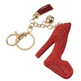 thumbnail image 1 of Greenadscape Novelty Keychain High Heels Key Chains Red 1Pack 7.5x2.8in Rhinestone Shoe Charm, 1 of 8