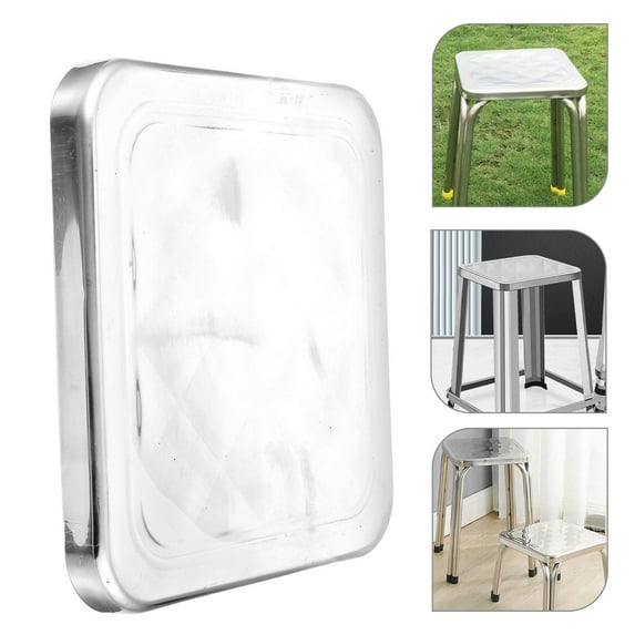 Greenadscape Stainless Steel Stool Seat Replacement 1Set for Kitchen Barstool Dining Room Canteen Seating Part