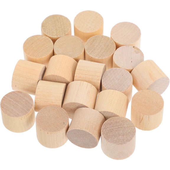 Greenadscape Wood Cylinder Blocks for Craft Blanks 20Pcs Birch Wood Simple Design
