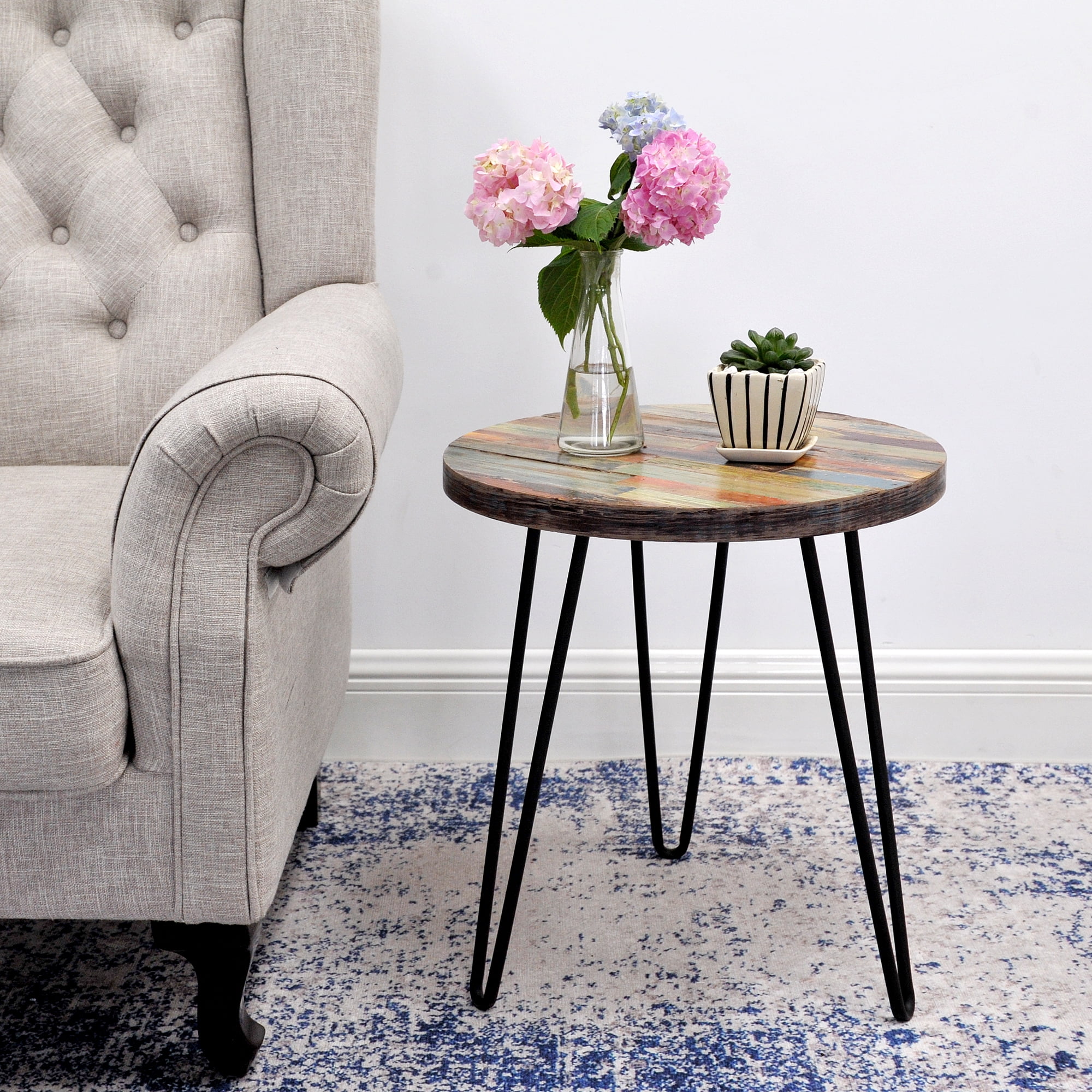 Greenage Reclaimed Wood End Table 18