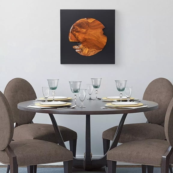 Greenage Round Insert Abstract Wall Decor Wall Art-17''x17''x1.6''