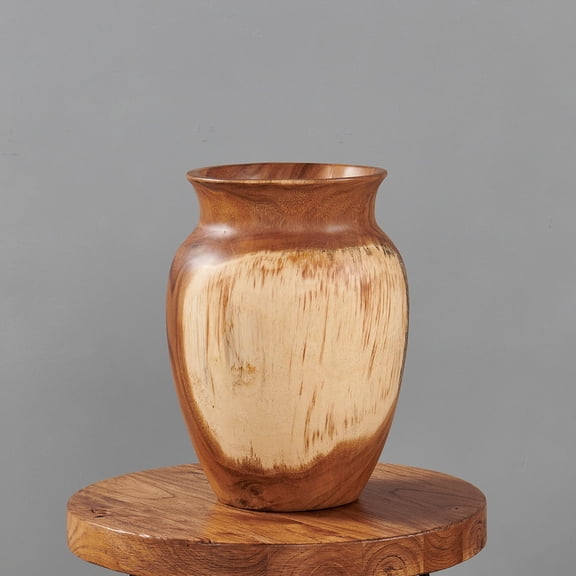 Greenage Suar Wood Vase-7.5"x7.5"x11.9"