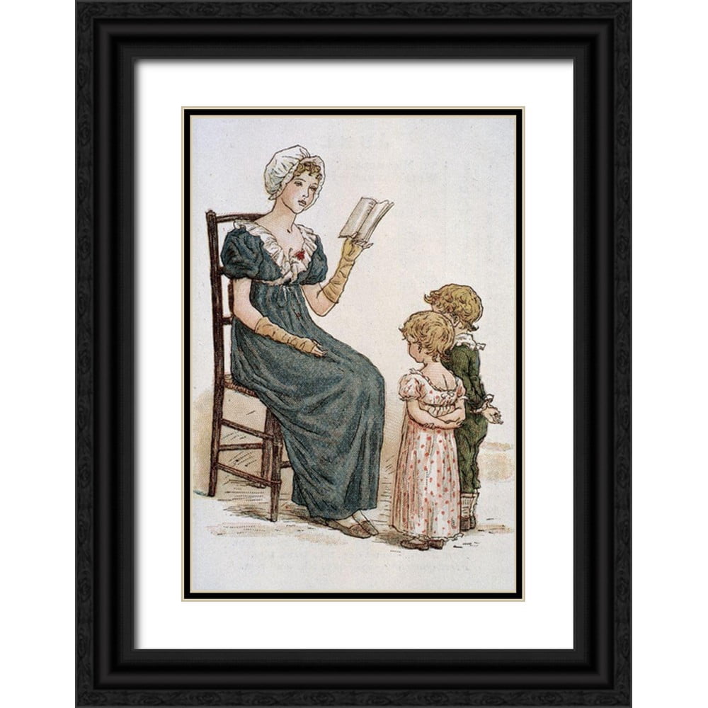 Greenaway, Kate 14x18 Black Ornate Wood Framed with Double Matting ...