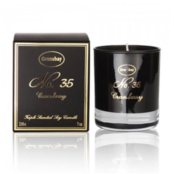 Greenbay EBC-10035 7 oz Triple Scented Pure Soy Candle, No. 35 Cranberry Fragrance