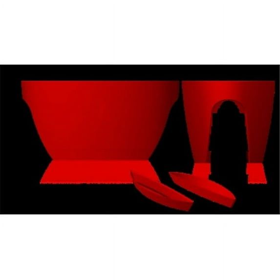 Greenbo GWB21 XL Rail Planter in Red, Set of 2