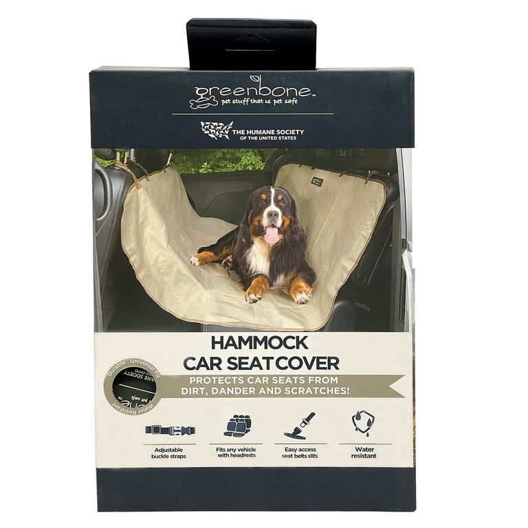 Greenbone Hammock Car Seat Cover for Dogs in Grey 56 x 54 in