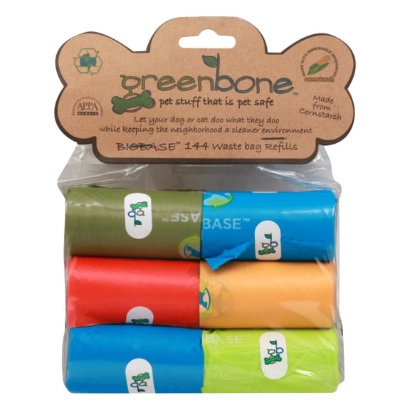 Greenbone Waste Bag Bio-Dispenser Refills 12 Rolls-144 Bags