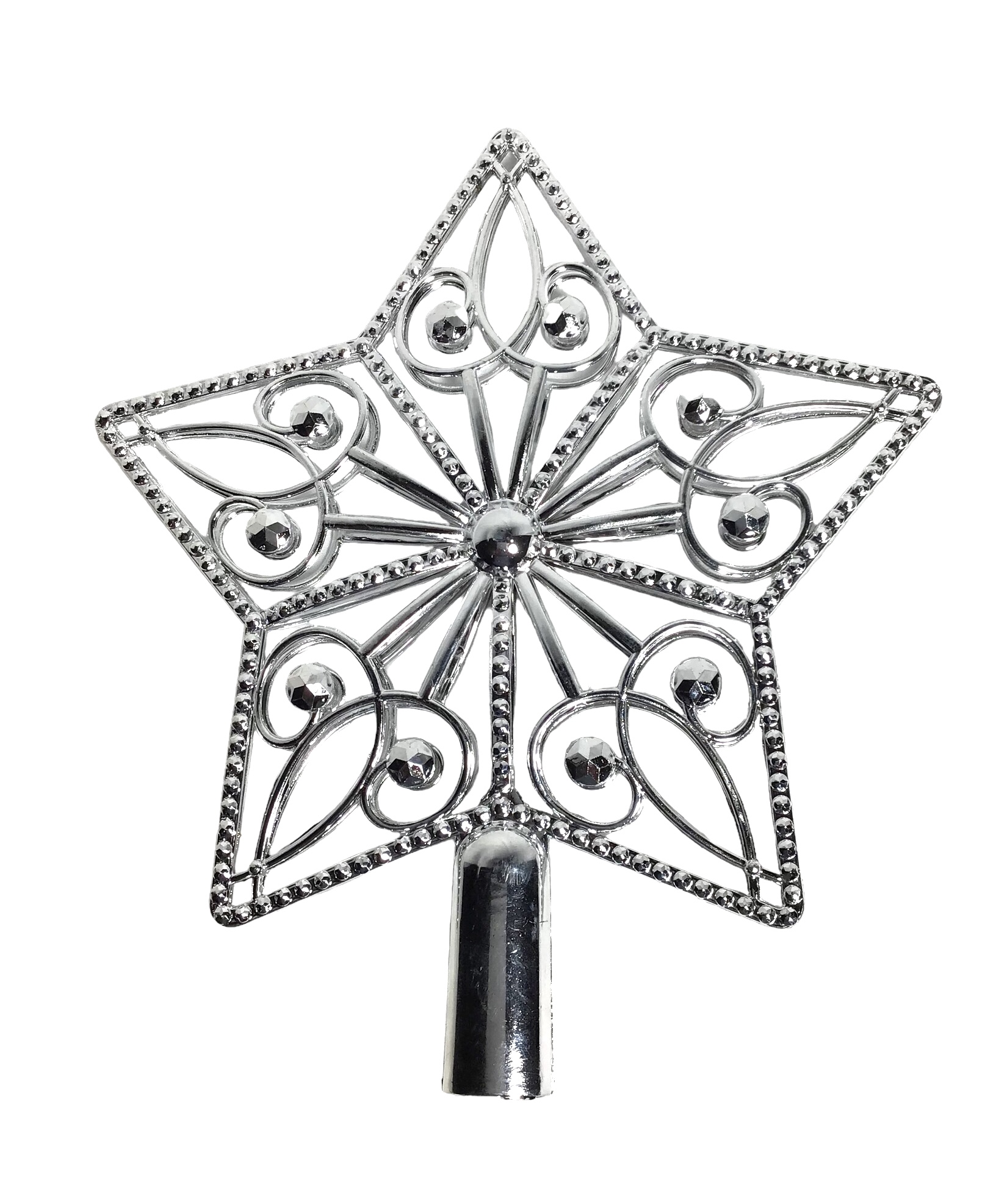 Greenbrier 10in Silver Christmas Tree Top