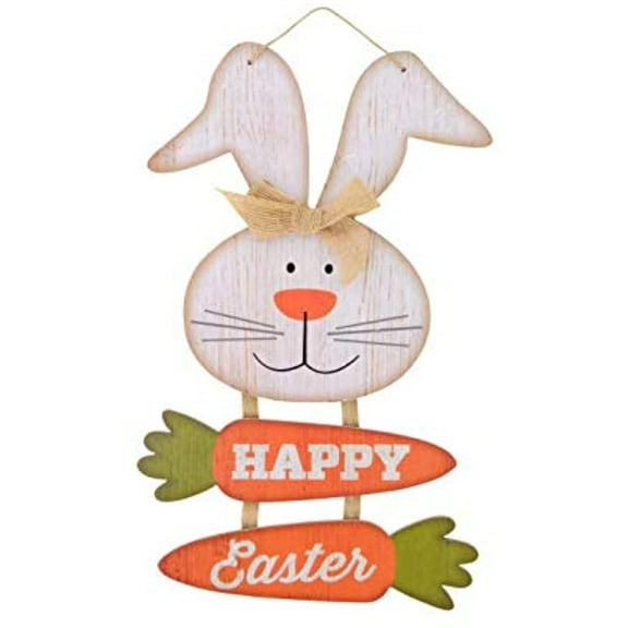 Greenbrier Easter Decorations Rabbit Sign Hanging Wall Decor Happy Easter Truck