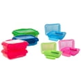 thumbnail image 1 of Greenbrier Plastic Storage Containers, Small, Mini, Snap-lock Lids, 6-pc Set, Colors May Vary, 1 of 6