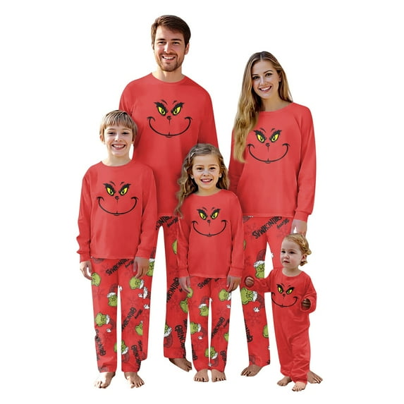 ElYIECD Custom Face Pajama Sets For Family Personalized Photo Merry