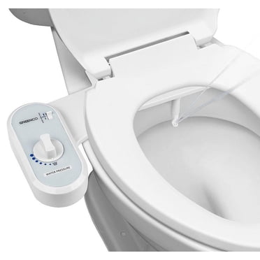 Hibbent Bidet Fresh Water Spray Kit – Non-Electric Toilet Seat Attachment With Dual Nozzle & Self-Cleaning