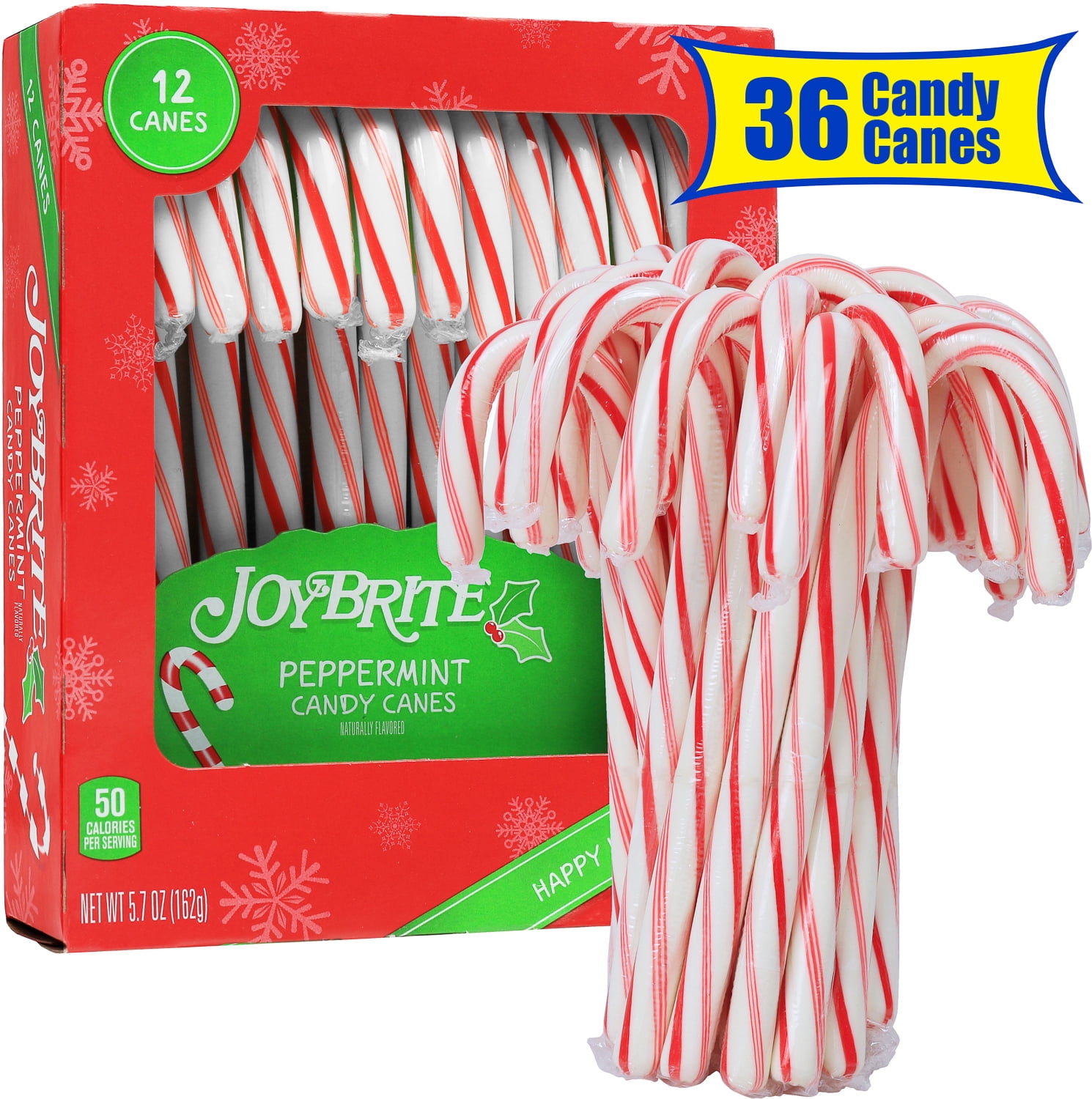 Greenco Candy Canes Individually Wrapped Red and White Candy Canes