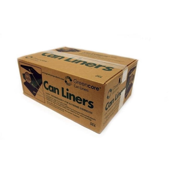 Greencore FG-GCPCR-63 33-39 gal HD Can Liners - Black - 150 per Case