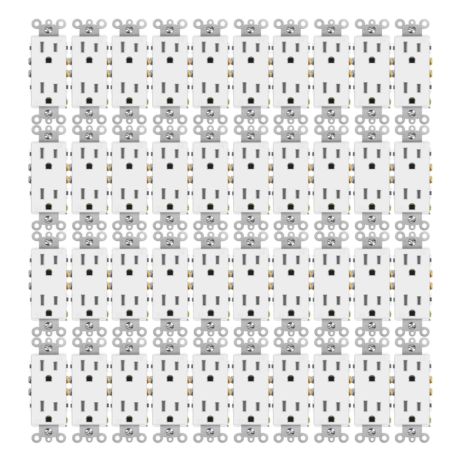 Greencycle 15 Amp Outlet - 110V Plug Replacement 40 Pack, Ultra-Slim ...