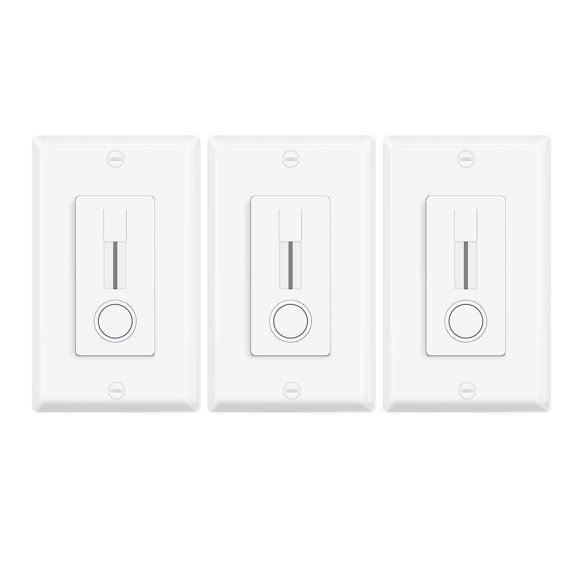 Greencycle 60W 12V LED Driver Dimmer 3PK, All-in-One 120V AC to 12V DC Transformer and Dimmer Switch, ETL Listed, for 12V LED Strip Lights and Fixtures, Single Pole Neutral Wire Required