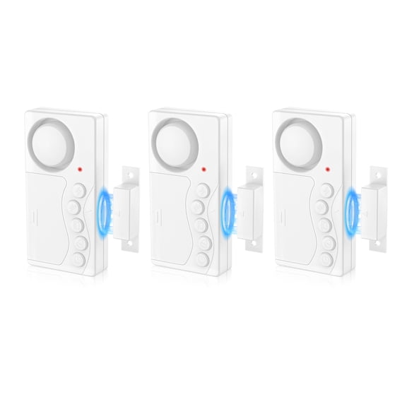 Greencycle Door Alarm When Opened,Door and Window Alarm,Door Alarm Delay,108dB Loud Sound,4 Mode,Volume Adjustable,for Home Security,Kids Safety, Garage,Refrigerator, Apartment,Office,3PK