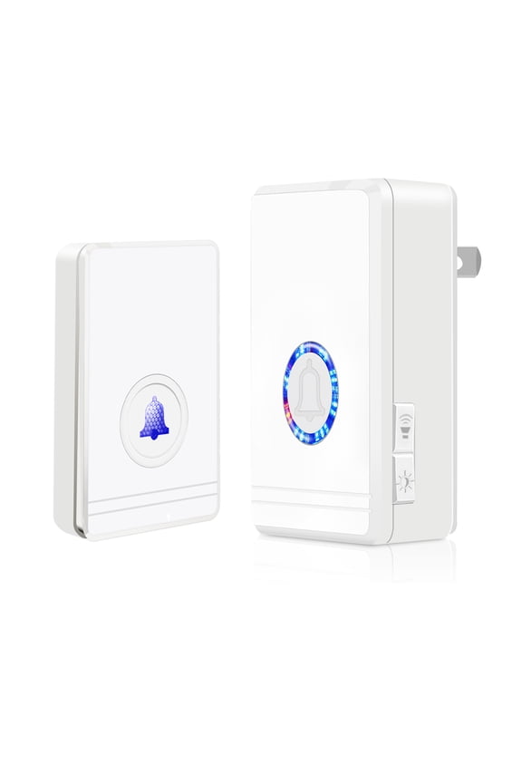 Door Bell Ringer Wireless,Wireless Doorbells for Home,Doorbell Wireless,48 Ringtones,433M Hz Ultra Long Range Transmission,IP66 Waterproof,Suitable for Home, Classroom, Store,1PK