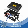 thumbnail image 1 of Greencycle Large Outdoor Electrical Box Waterproof (12.5 x 8.5 x 5 inch), IP54 Extension Cord Cover Weatherproof w7 Cable Seal Entry,Protect Outlet, Plug, Timer, Power Strip, Holiday Light, Black,6PK, 1 of 9