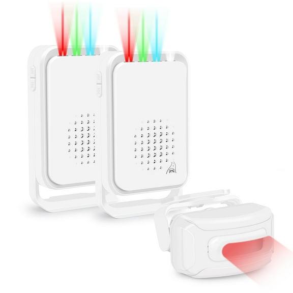 Greencycle Motion Sensor Alarm,Outdoor Door Alarm Waterproof,Mailbox Alarm,IP65,Anti-theft,Motion Detector with 900FT Long-Range Ringer,for Vehicle Entry and Exit Garage,2Receiver+1sensors