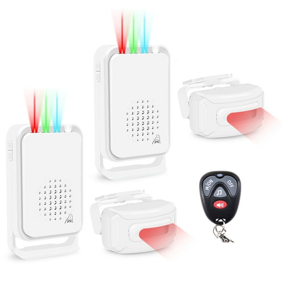 Greencycle Motion Sensor Alarm,Outdoor Door Alarm Waterproof,Mailbox Alarm,IP65,Anti-theft,Weatherproof Motion Detector with 900FT Long-Range Ringer,for Vehicle Entry and Exit Garage,shop,2PK+1Remote