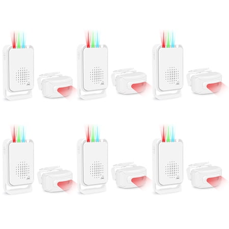 Greencycle Motion Sensor Alarm,Outdoor Door Alarm Waterproof, Mailbox Alarm,IP65,Anti-theft,Weatherproof Motion Detector with 900FT Long-Range Ringer,for Vehicle Entry and Exit Garage,shop,6PK