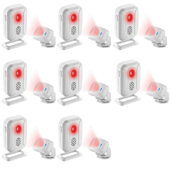 Greencycle Motion Sensor Doorbell,Motion Sensor Door Chime,Door Chime for Business When Entering,Anti-theft,Easy Installation,36 Ringtones & 5 Rings,for Front Porches, Gates, Homes, Offices,8PK